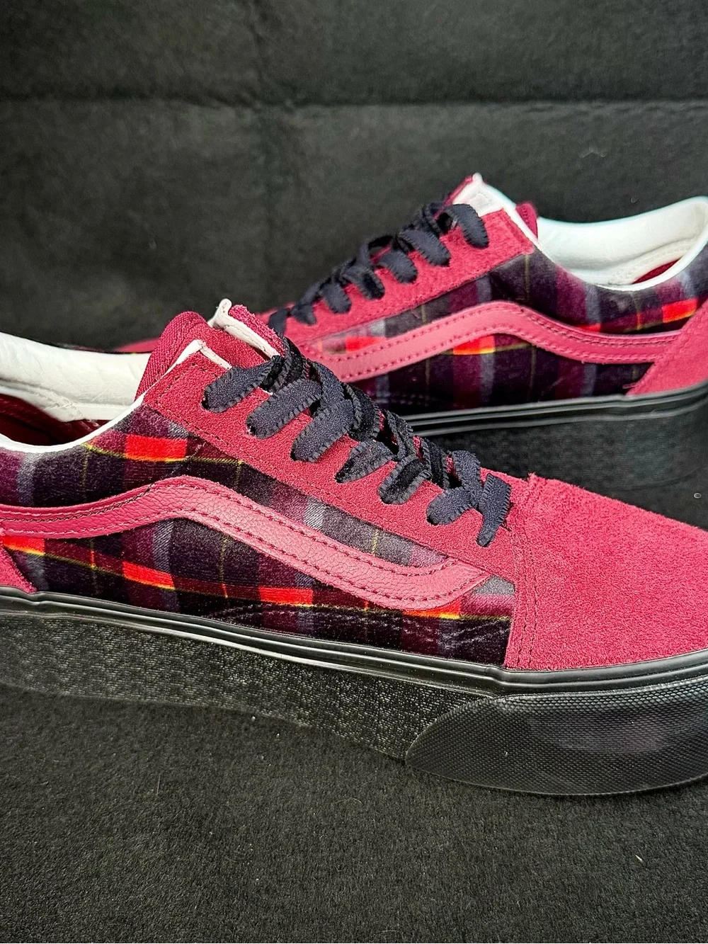 Vans Old Skool Stackform Velvet Plaid | Sz 7